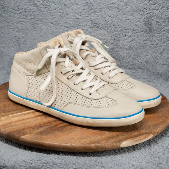 Camper Mens Ankle Boot 44/US 11 Sneakers Cream Leather Mid Top